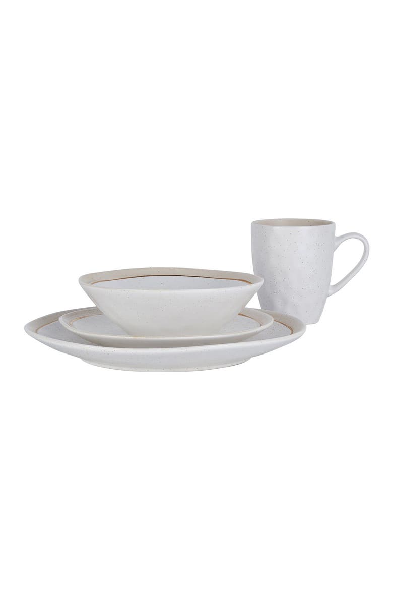 Clara Porcelain 16-Piece Dinnerware Set, Alternate, color, White