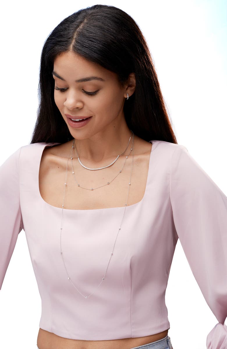 Bony Levy Monaco Diamond Station Necklace, Alternate, color,