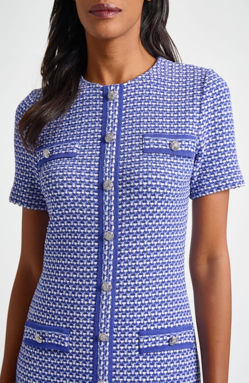Shop Ming Wang Honeycomb Tweed Sheath Dress