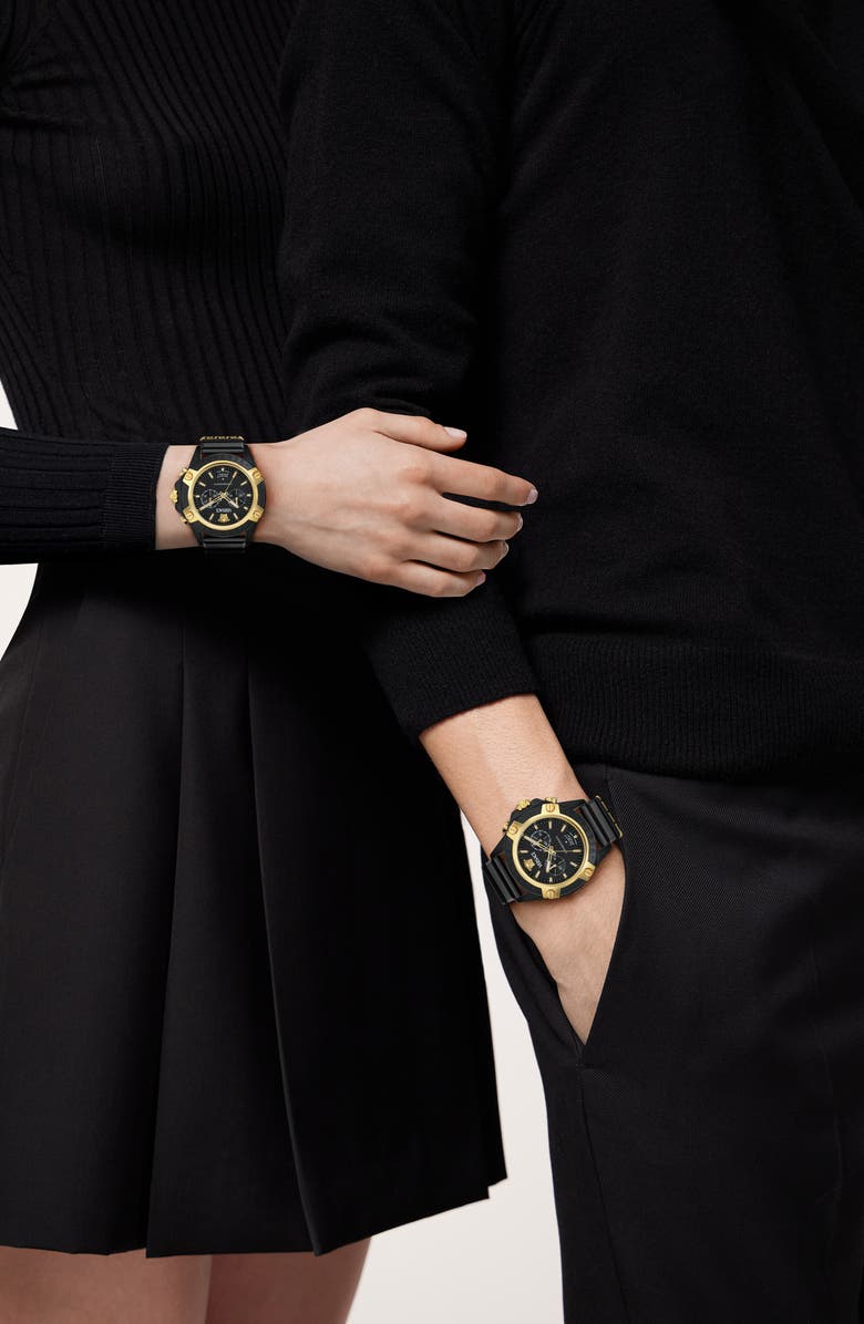 Versace Icon Active Silicone Strap Watch, 44mm, Alternate, color, 