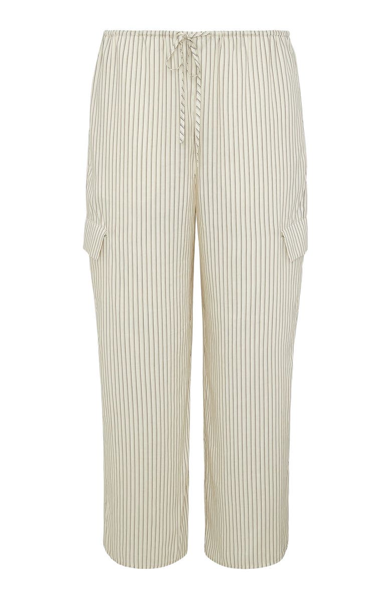 Onia Cargo Pant, Alternate, color, Cream/Black