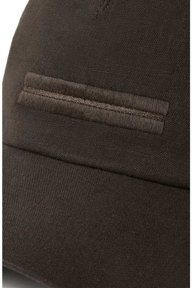 Dark Brown Oasi Lino Baseball Cap, Alternate, color, DARK BROWN