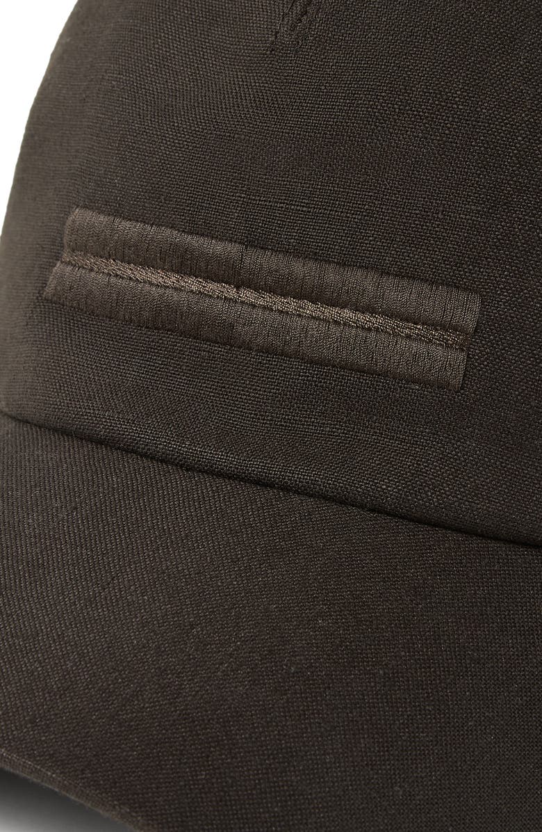 ZEGNA Dark Brown Oasi Lino Baseball Cap, Alternate, color, Dark Brown