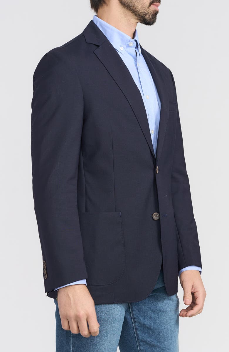 FLYNT Journey Navy Solid Wool Sport Coat, Alternate, color, Navy