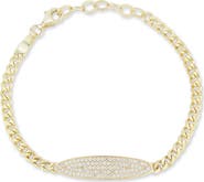 GLAZE JEWELRY Pavé Cubic Zirconia Oval Bar Bracelet