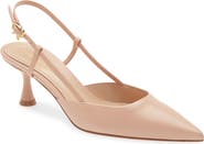 Gianvito Rossi Kitten Heel Slingback Pointed Toe Pump