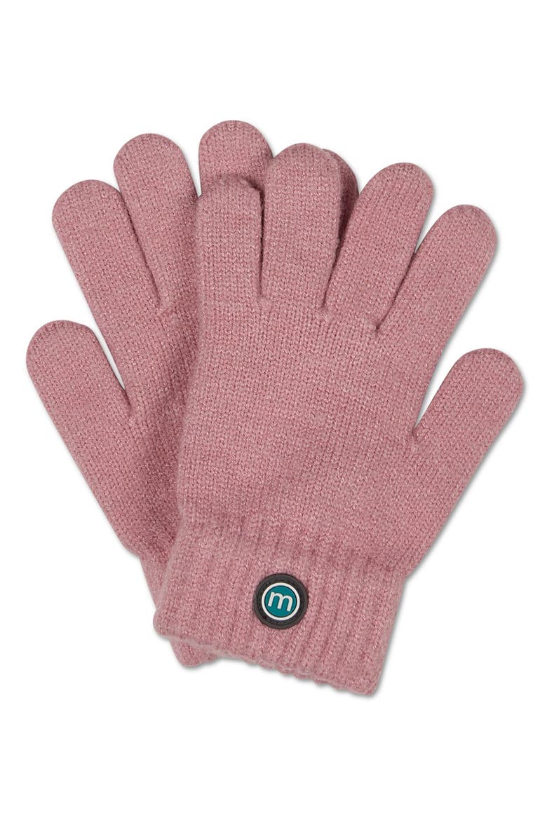 Kids' Knit in Bow Gloves, Alternate, color, Pink Icing