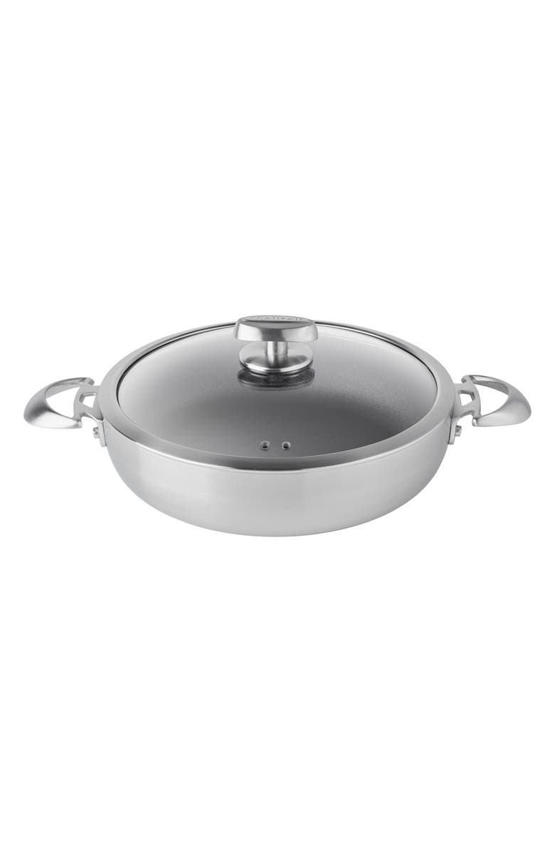 Scanpan CS+ 4-Quart Nonstick Chef's Pan with Lid, Main, color, Silver