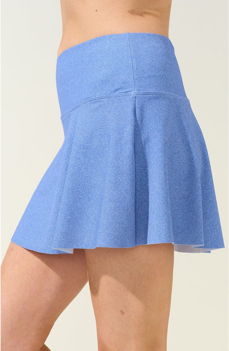 Bobbe Active Varsity Skirt, Alternate, color, Denim Print