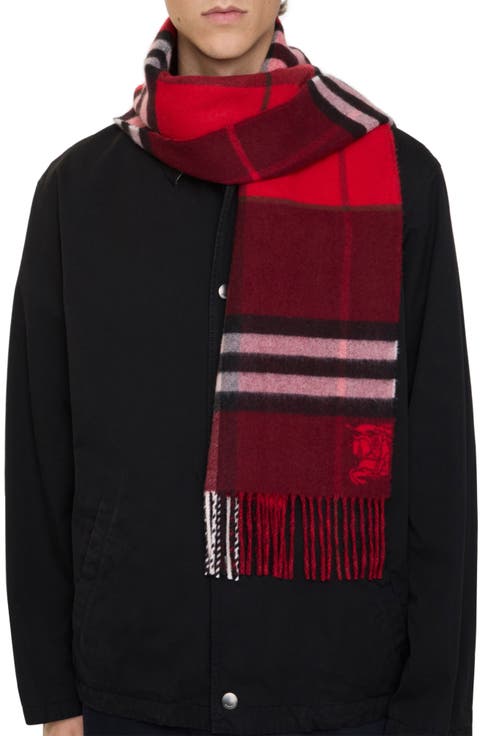 Jacquard Check Double Face Cashmere Fringe Scarf