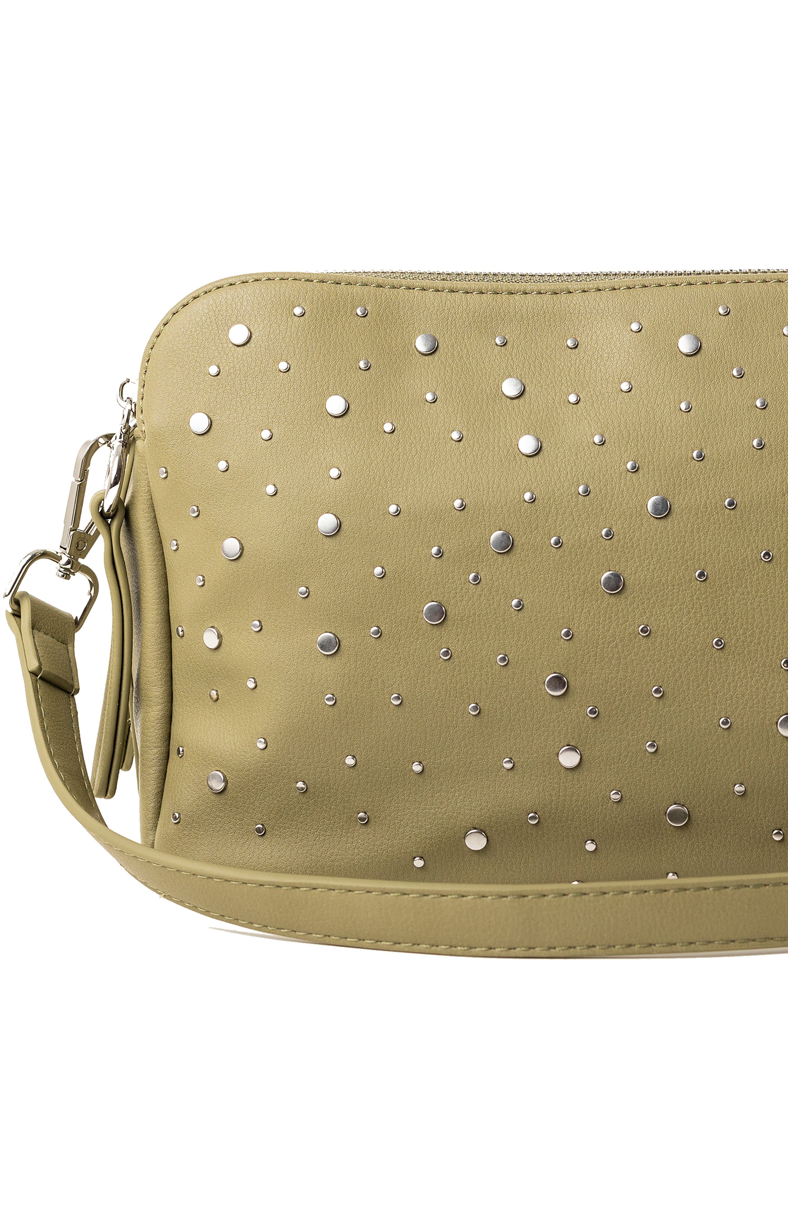 Galaxy Faux Leather Crossbody Bag, Alternate, color, GREEN