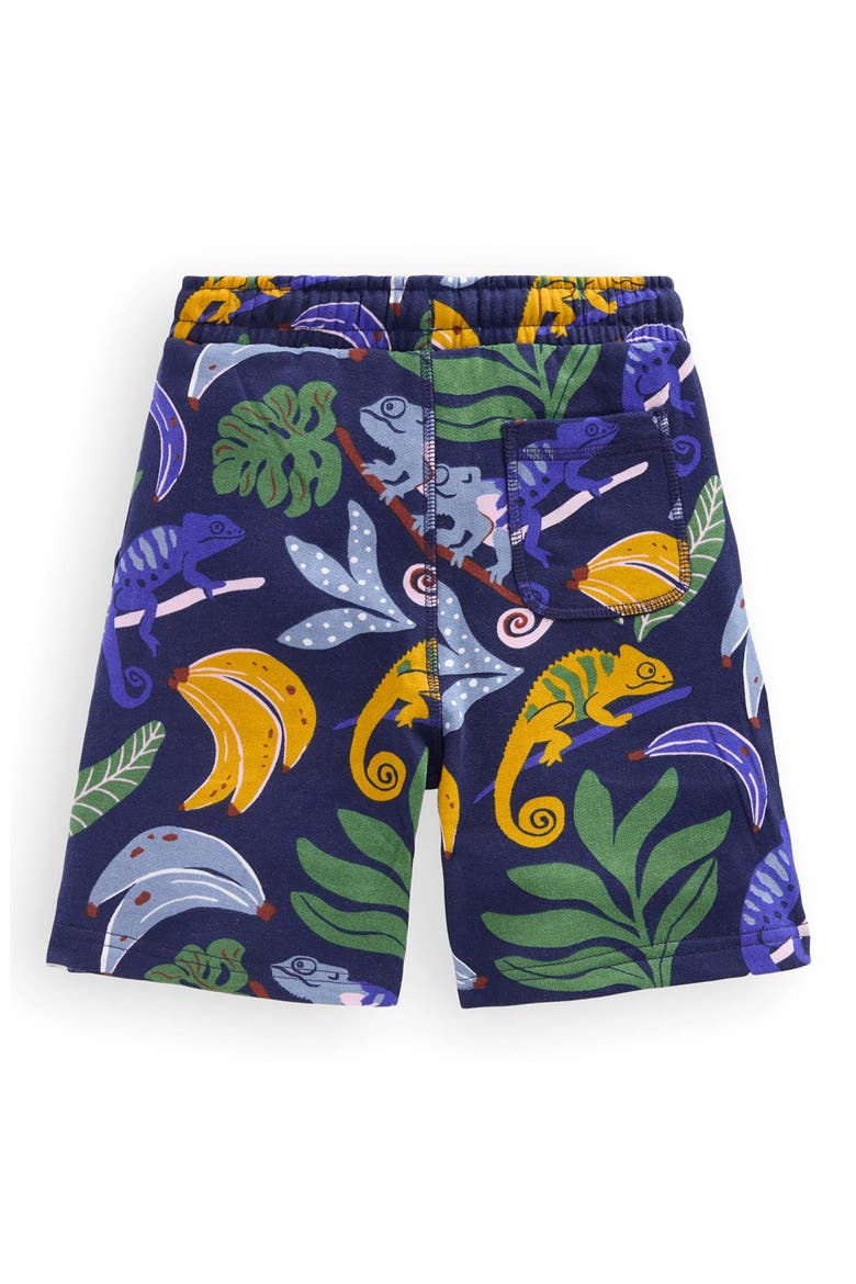Kids' Print Cotton Shorts, Alternate, color, NAVY CHAMELEON