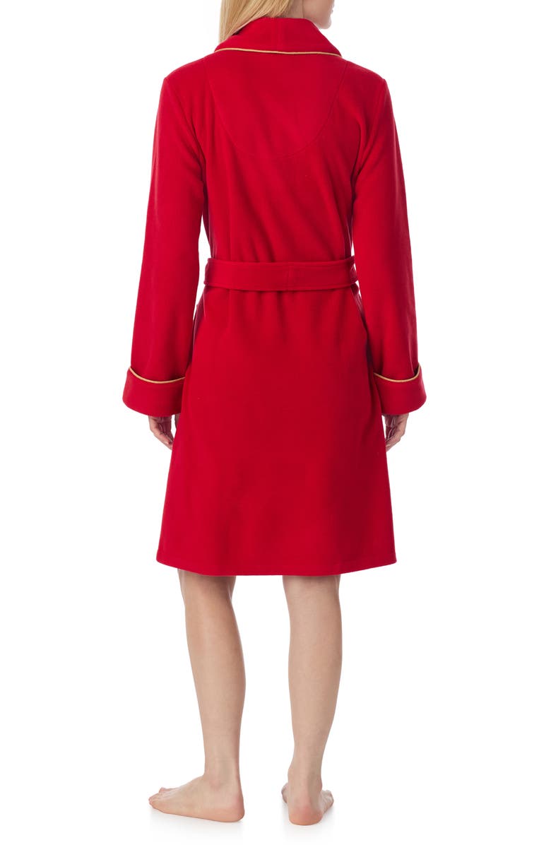 Lauren Ralph Lauren Fleece Robe, Alternate, color, Red
