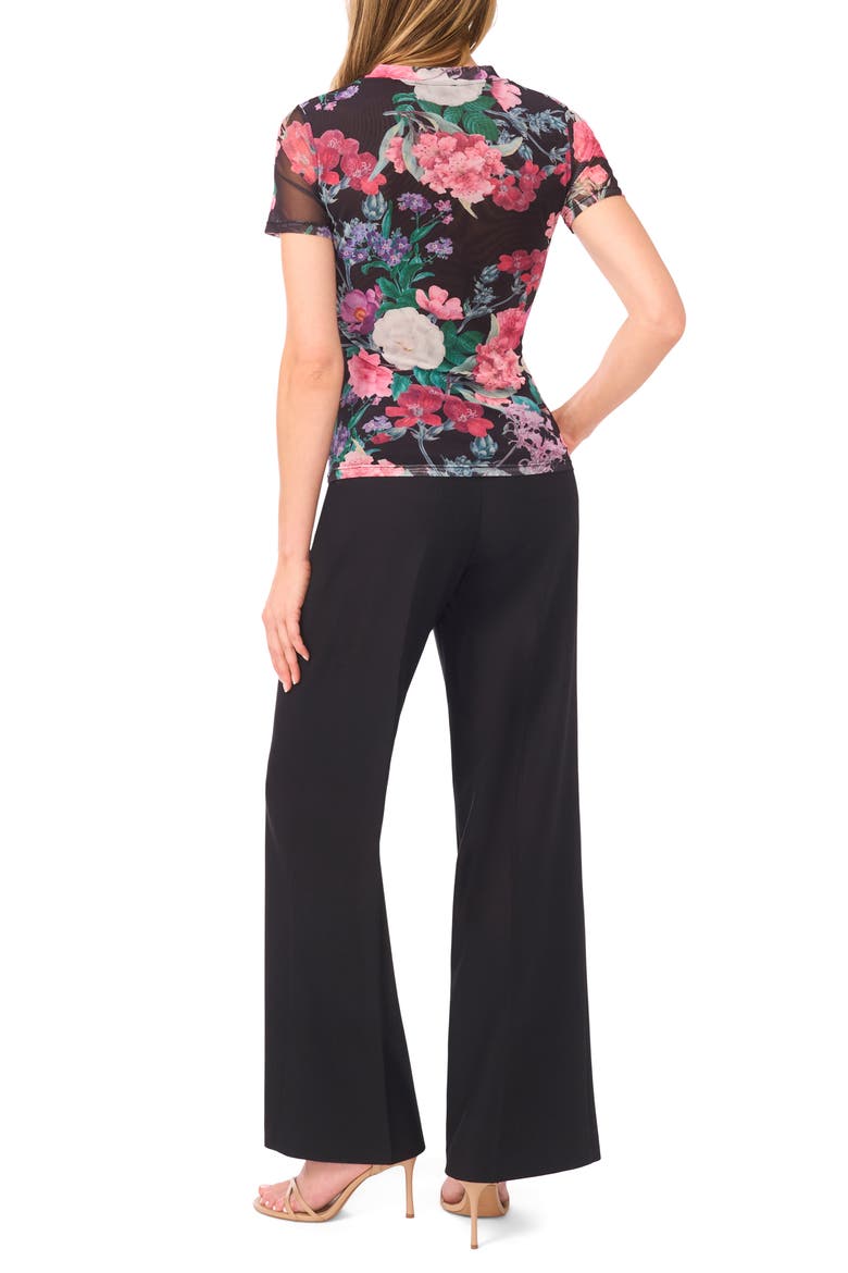 Devin Floral Mesh T-Shirt, Alternate, color, RICH BLACK
