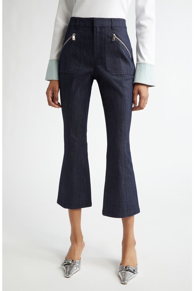 Celeste Crop Flare Jeans, Main, color, INDIGO