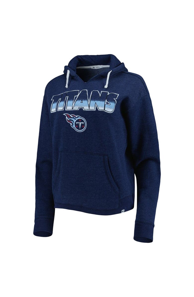 '47 Women's '47 Navy Tennessee Titans Color Rise Kennedy Notch Neck Pullover Hoodie, Alternate, color, Navy