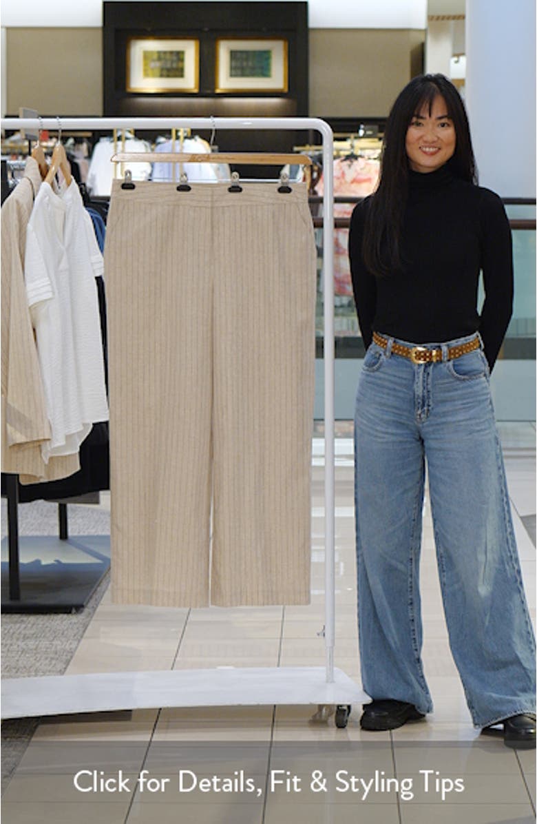 Pinstripe Wide Leg Pants, sales video thumbnail