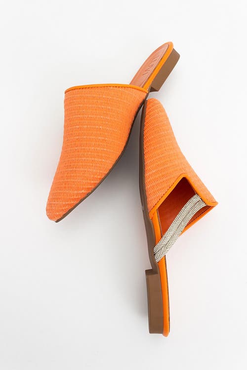 Prologue Shoes Pesa Woven Slippers In Orange