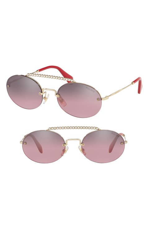 Evolution 54mm Rimless Round Sunglasses