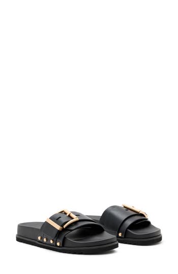 Allsaints Ellie Stud Slide Sandal In Black