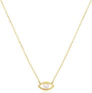 The Lovery Fine Jewelry Evil Eye Pearl Necklace