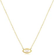The Lovery Fine Jewelry Evil Eye Pearl Necklace