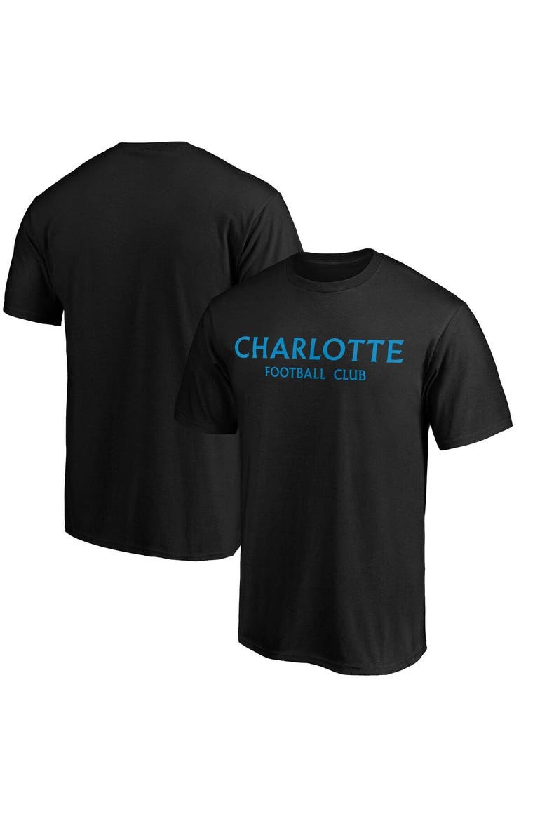 Men's Fanatics Branded Black Charlotte FC Wordmark T-Shirt, Main, color, Black