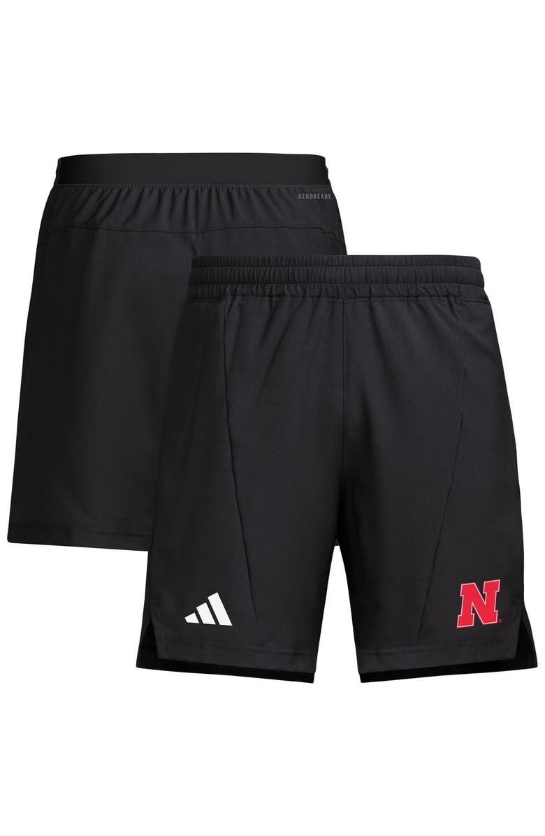 adidas Men's adidas Black Nebraska Huskers Program Woven Training Shorts, Alternate, color, Black