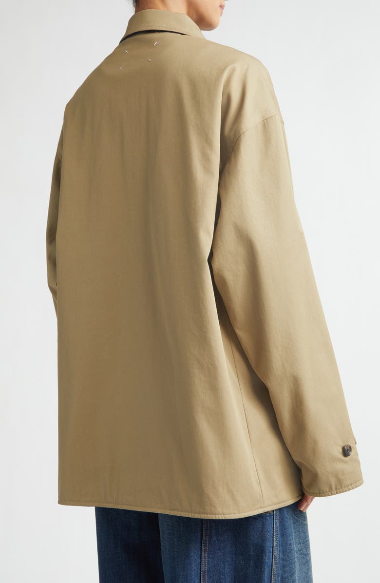 Maison Margiela Reversible Coat, Alternate, color, Beige/ Blue