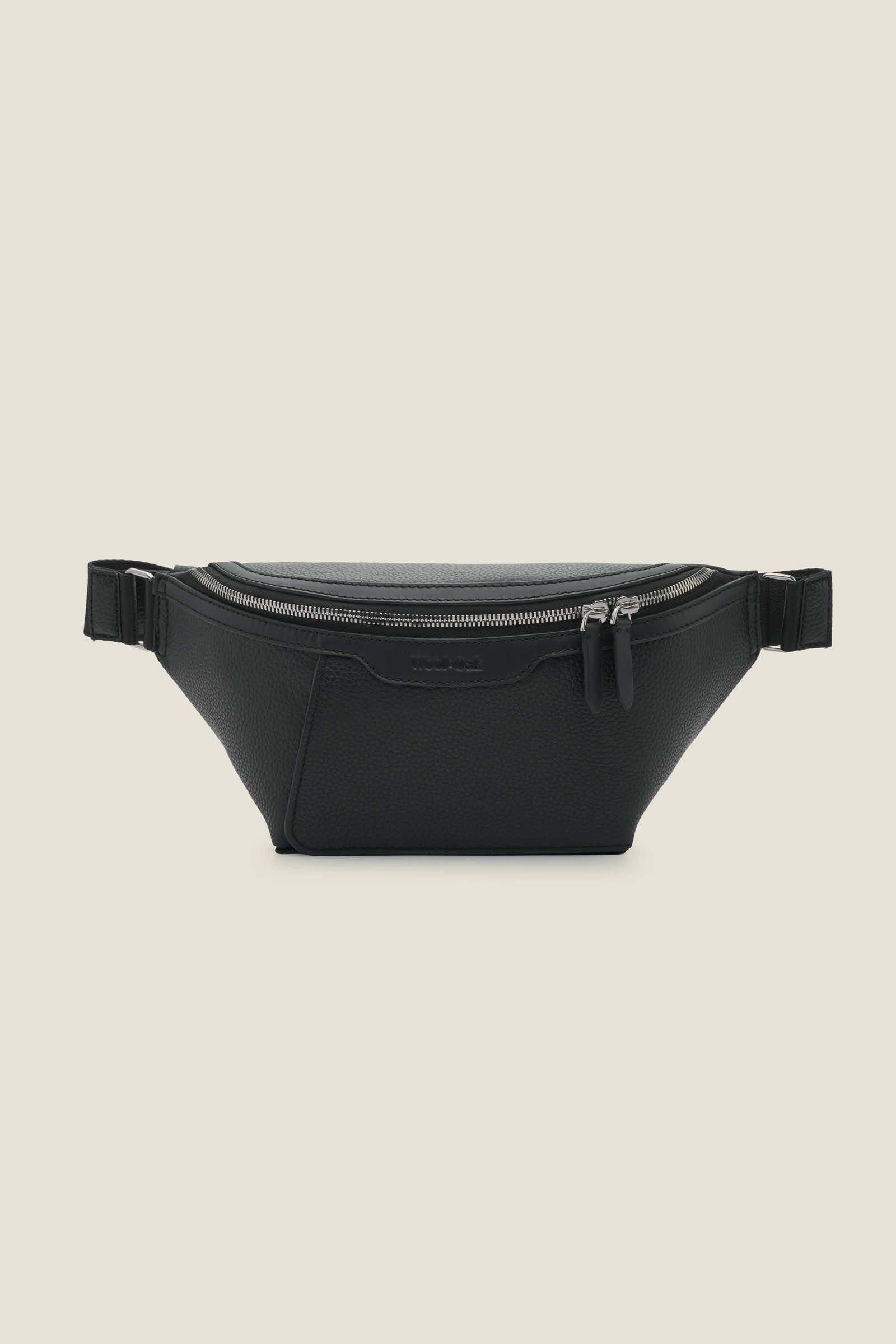 Alto Structured Leather Sling Bag, Main, color, Jet Black