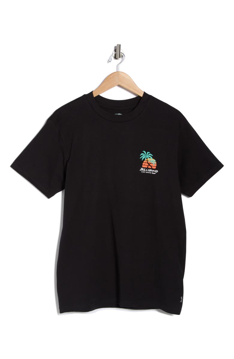 Billabong Cross Palms Graphic T-Shirt, Main, color, Black