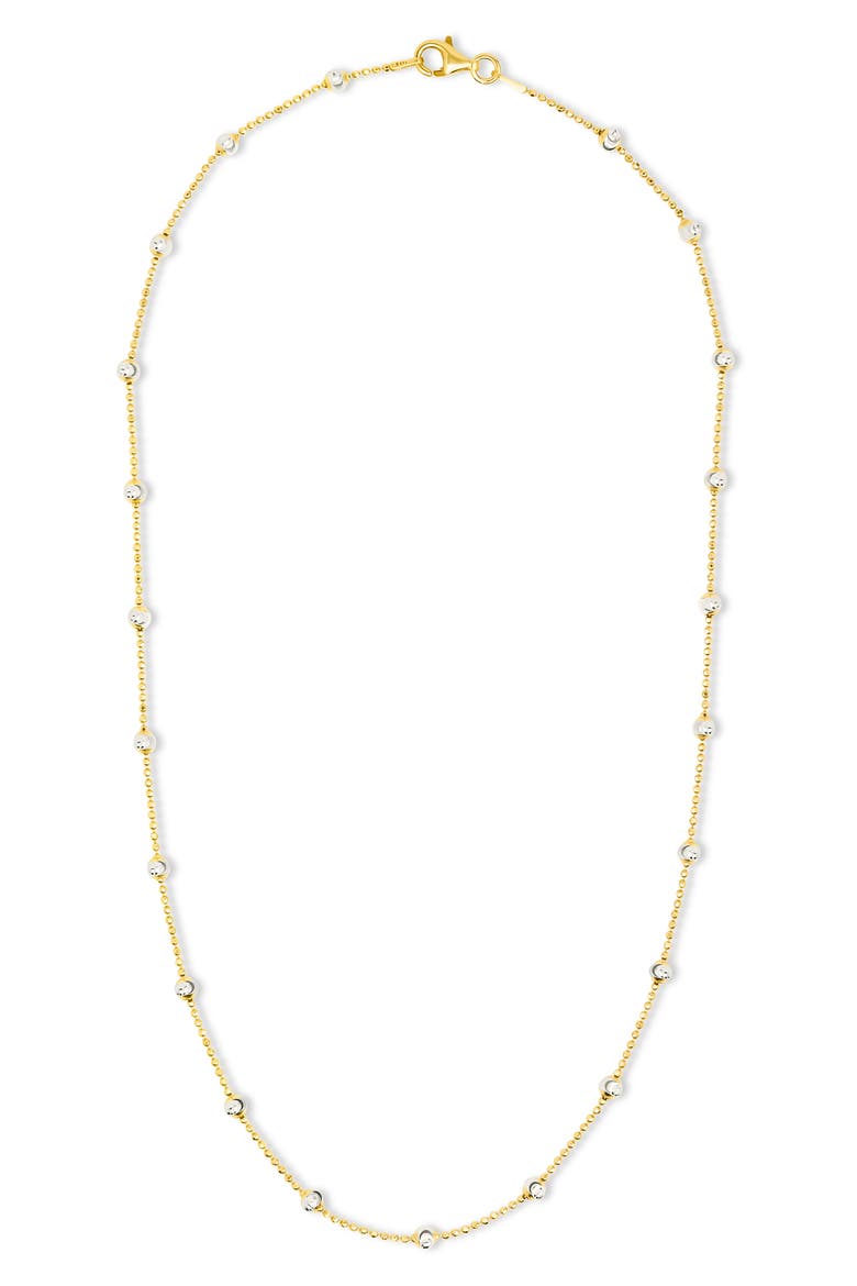Rumor Cubic Zirconia Station Necklace, Alternate, color, GOLD