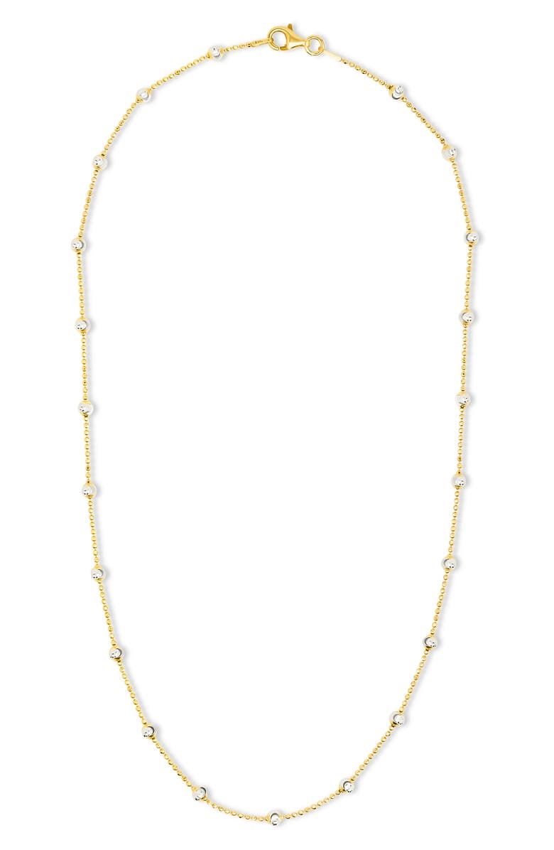 Sterling Forever Rumor Cubic Zirconia Station Necklace, Alternate, color, Gold