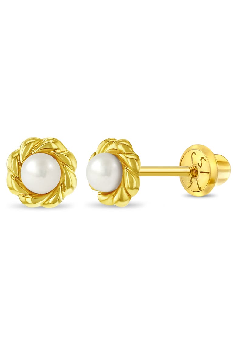 14k Elegant Freshwater Pearl Earrings, Main, color, White
