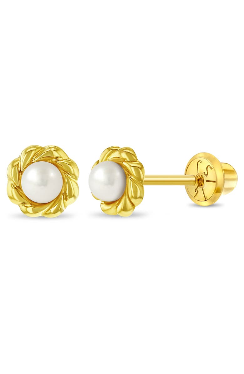 In Season Jewelry 14k Elegant Freshwater Pearl Earrings, Main, color, White