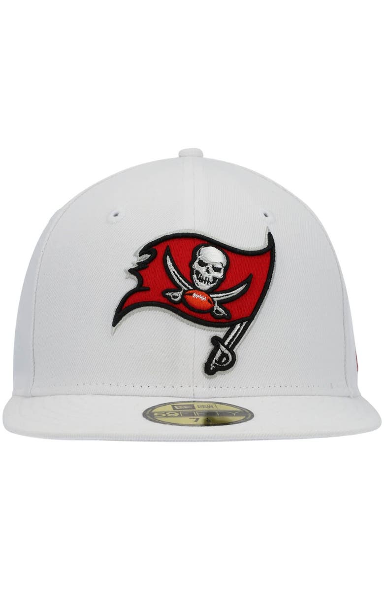 New Era Men's New Era White Tampa Bay Buccaneers Omaha Primary Logo 59FIFTY Fitted Hat, Alternate, color, 