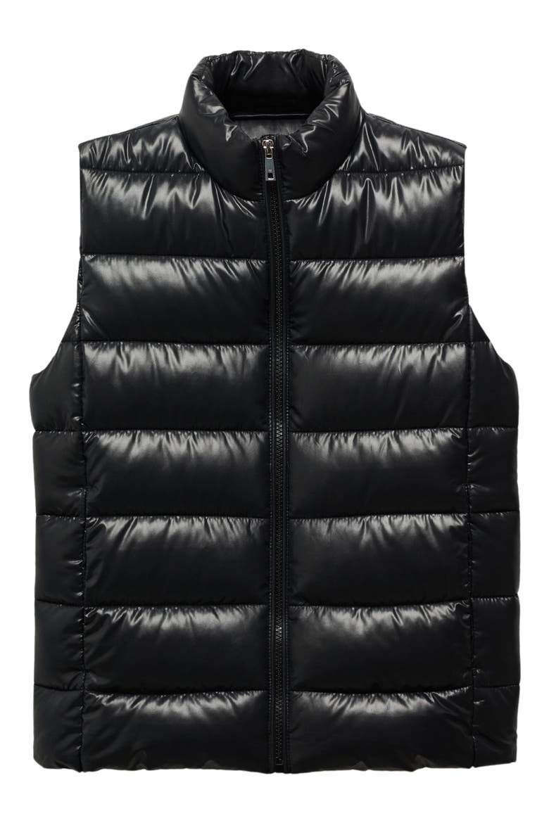 Ultralight Quilted Water Repellent Vest, Alternate, color, BLACK