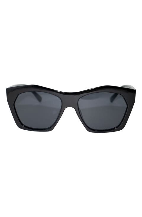 Clara 50mm Polarized Small Geometric Sunglasses