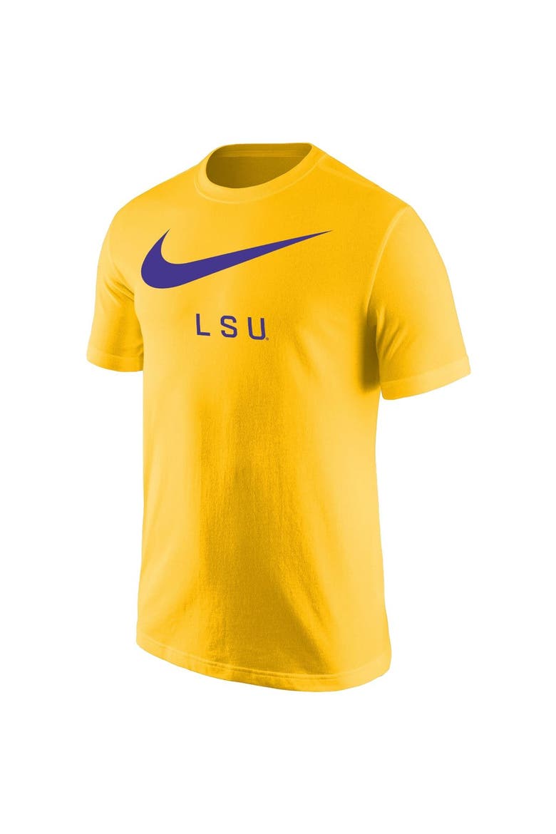 Men's Nike Gold LSU Tigers Big Swoosh T-Shirt, Alternate, color, Gold
