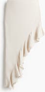H&M Flounce-trimmed Viscose Skirt