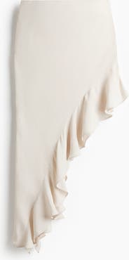 H&M Flounce-trimmed Viscose Skirt