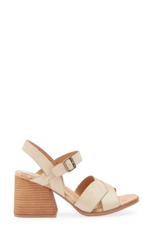 Korks Pacye Block Heel Sandal In Cream