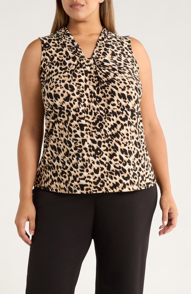 KASPER Knot Front Sleeveless Top, Main, color, 