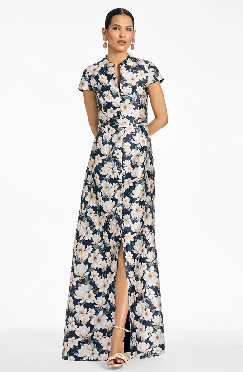 SACHIN BABI Charlotte Floral Gown, Alternate, color, Midnight Magnolia