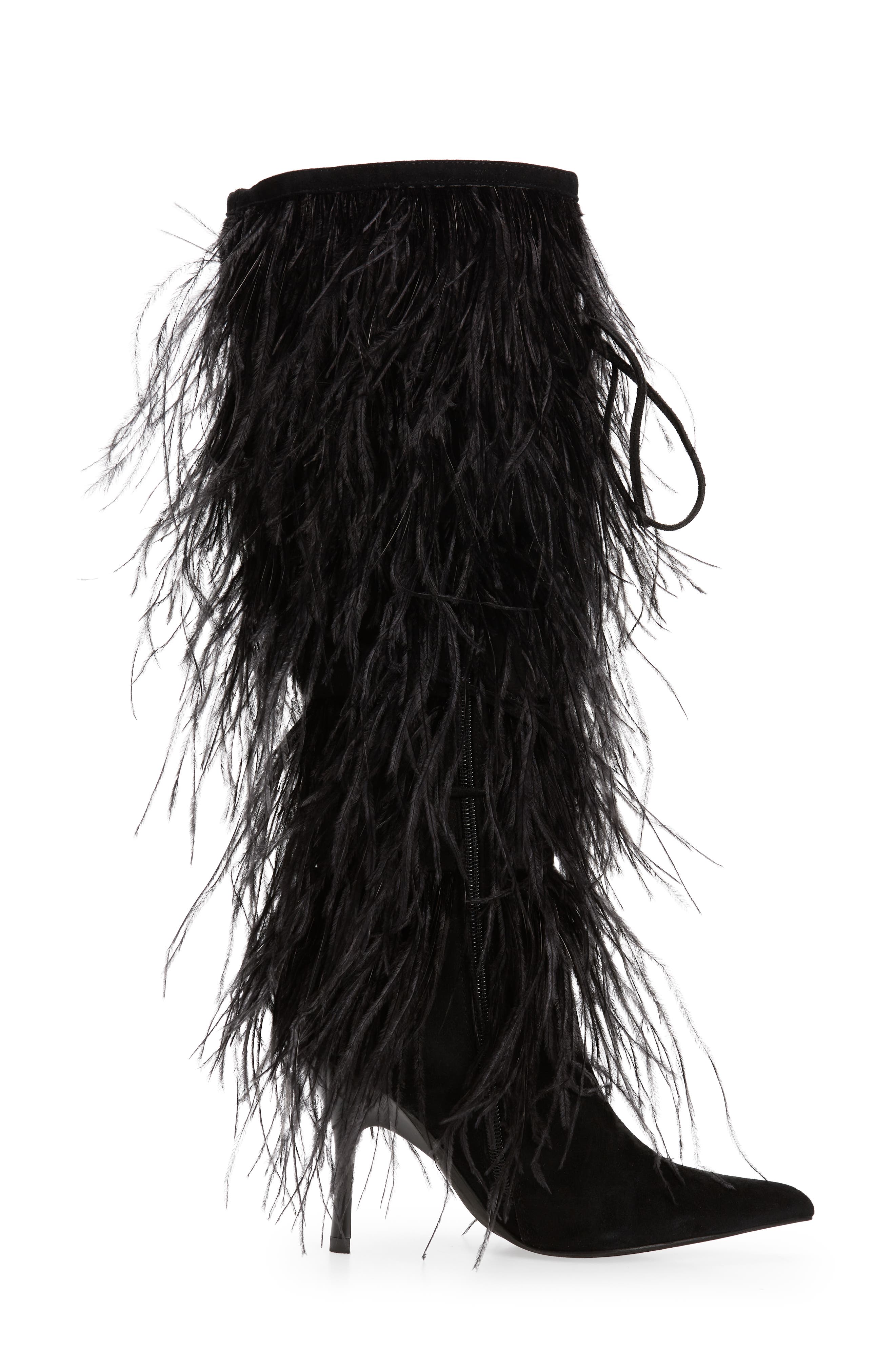 Jeffrey Campbell Shake-Ya Feather Over the Knee Boot, Alternate, color, 