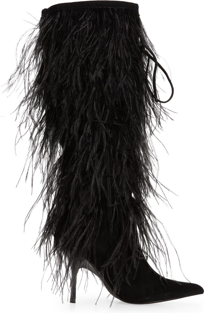 Jeffrey Campbell Shake-Ya Feather Over the Knee Boot, Alternate, color,