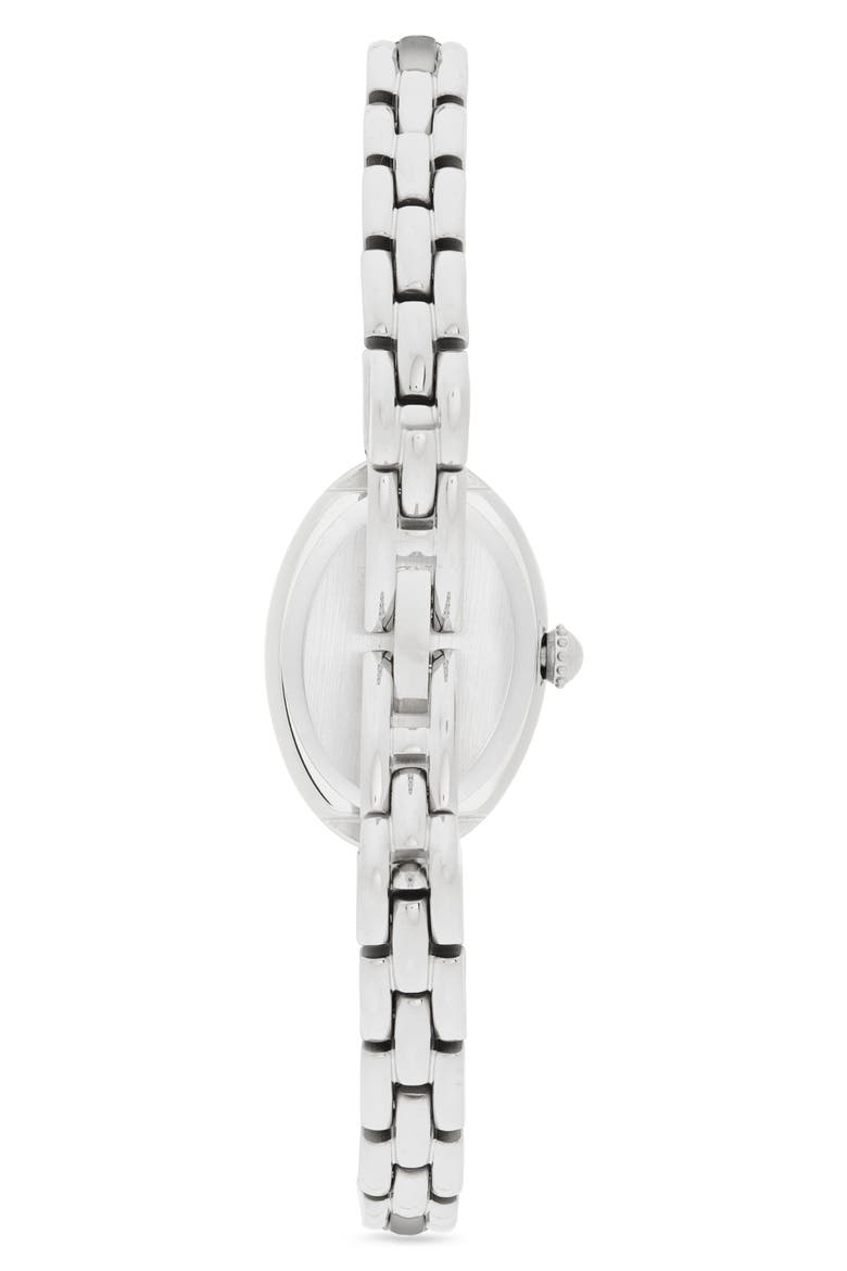 Kate Oval Bangle & Link Bracelet Watch, 20mm x 29mm, Alternate, color, SILVER