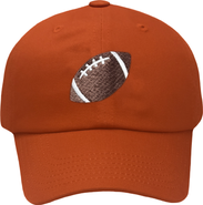 Bits & Bows Football Twill Baseball Hat