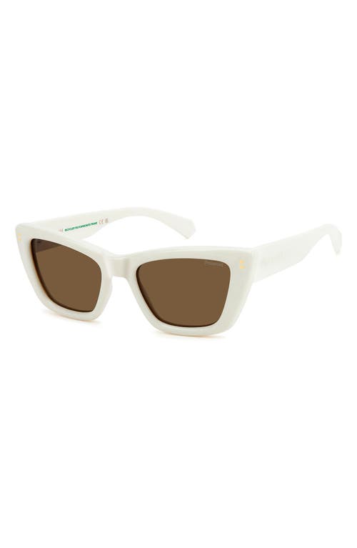 Polaroid 54mm Polarized Cat Eye Sunglasses In Brown