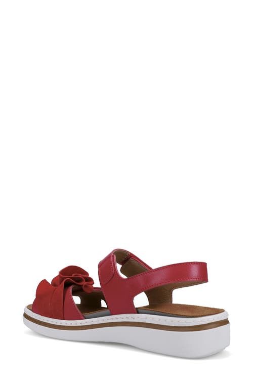 Ron White Frances Slingback Platform Wedge Sandal In Lipstick